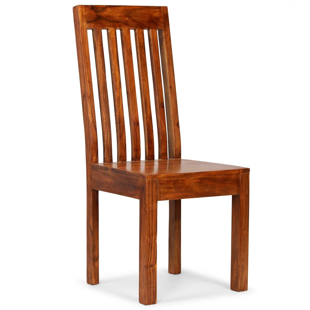 Dining Chair | Set of 4 | Brown | Solid acacia wood | Standard | Durable