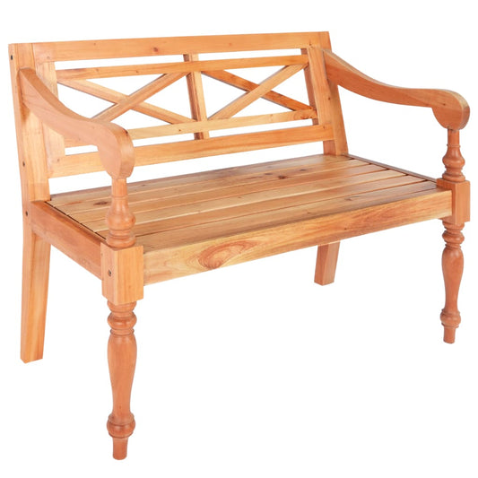 Bench | Light Brown | Solid Mahogany Wood | Compact | Durable