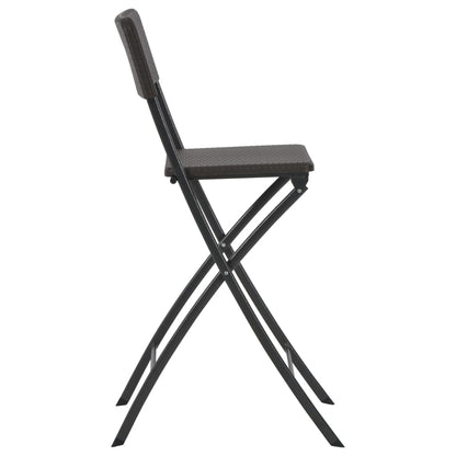 Bar Chair | Set of 2 | Brown | HDPE and powder-coated steel | Standard