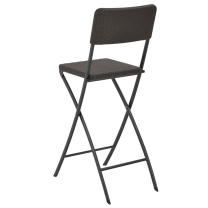 Bar Chair | Set of 2 | Brown | HDPE and powder-coated steel | Standard