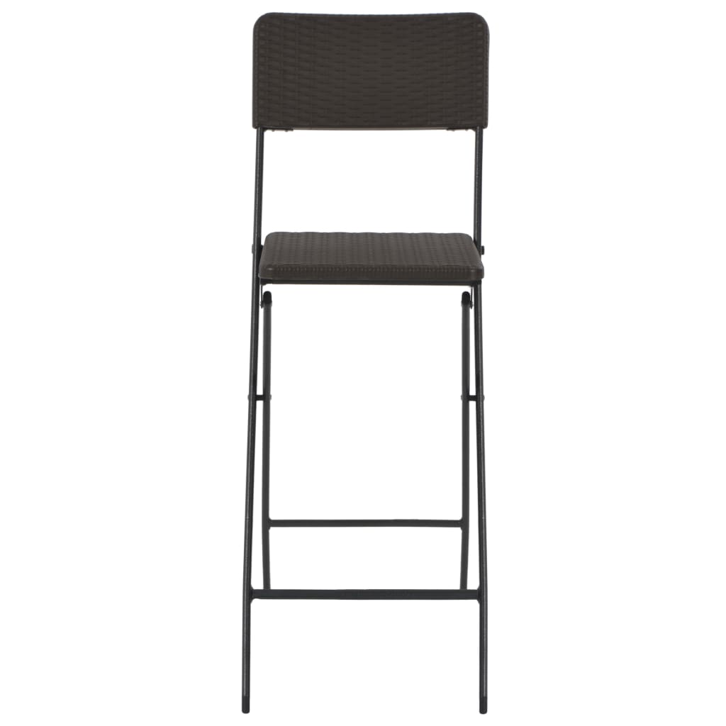 Bar Chair | Set of 2 | Brown | HDPE and powder-coated steel | Standard