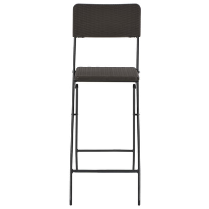 Bar Chair | Set of 2 | Brown | HDPE and powder-coated steel | Standard