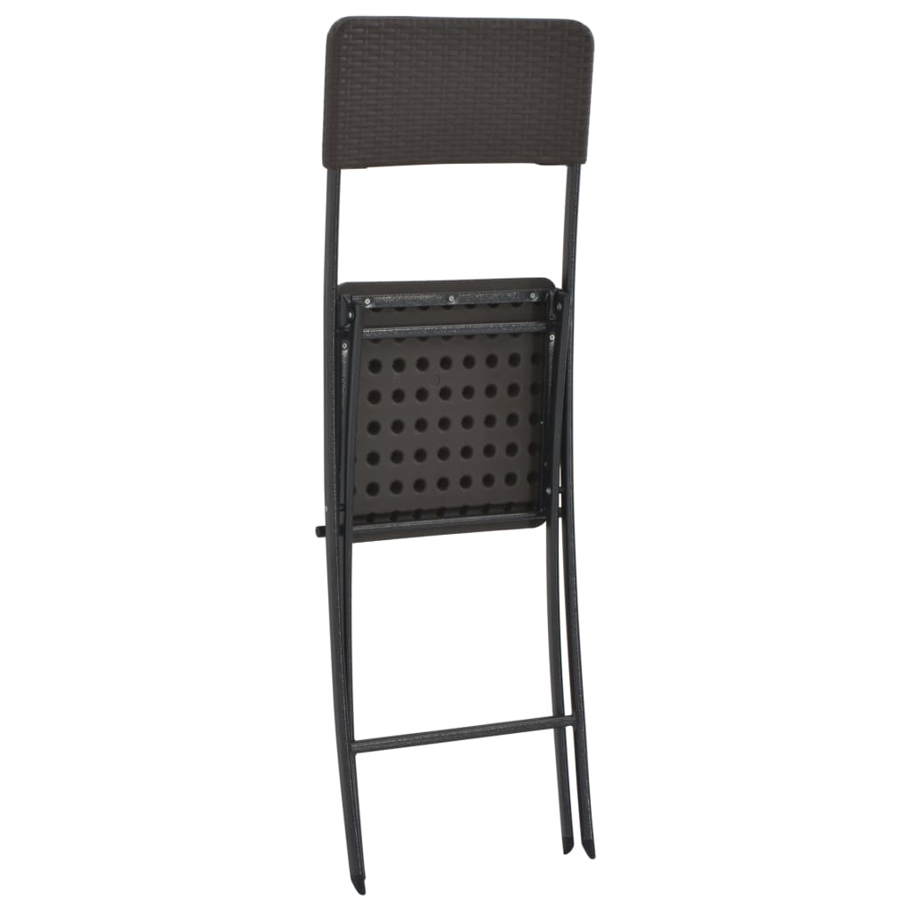 Bar Chair | Set of 2 | Brown | HDPE and powder-coated steel | Standard