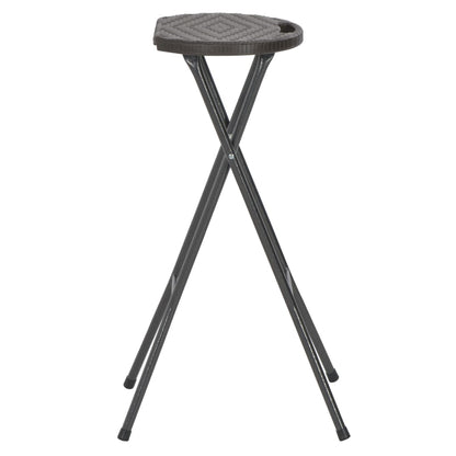 Bar Chair | Set of 2 | Brown | HDPE | Standard | Foldable | Bar Stool