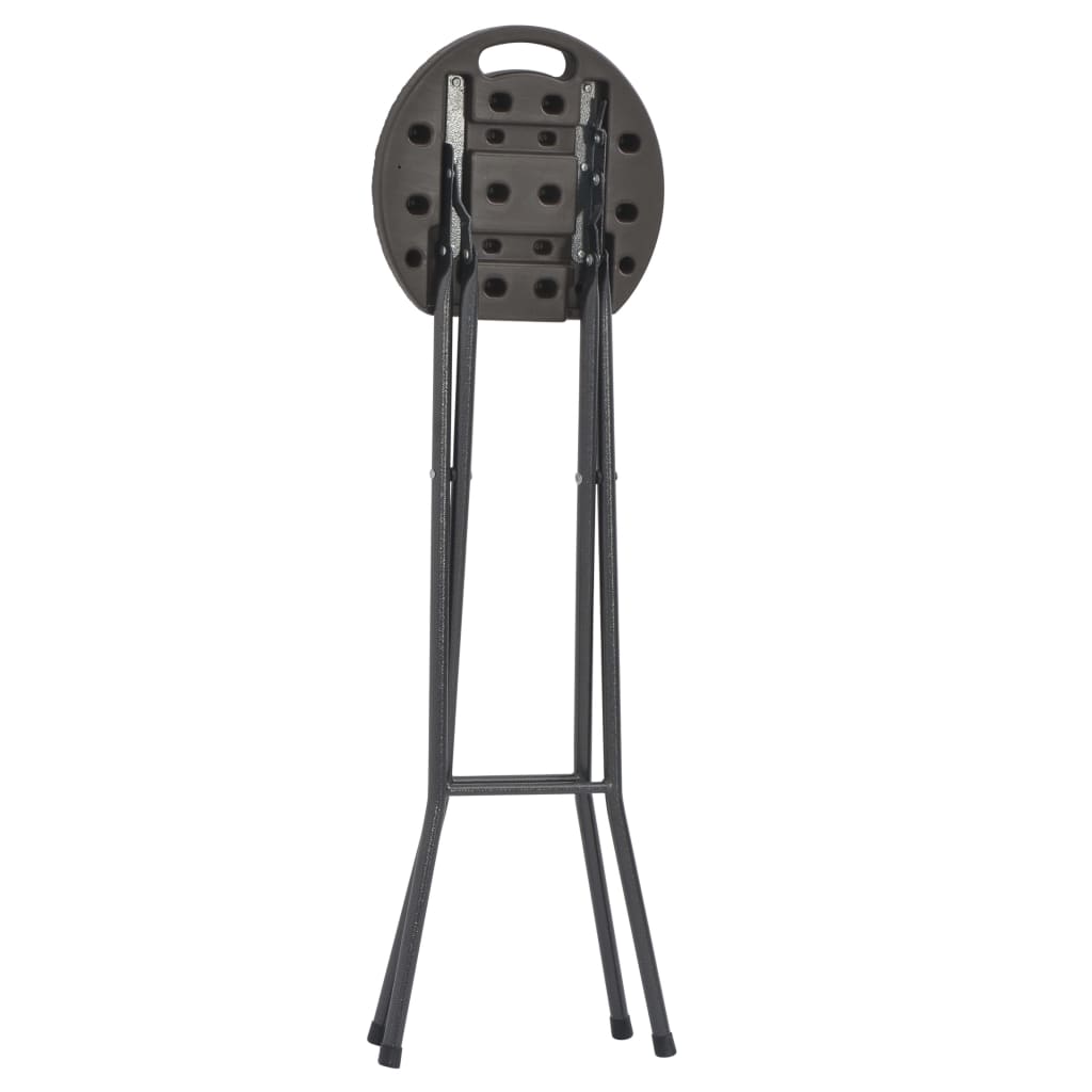 Bar Chair | Set of 2 | Brown | HDPE | Standard | Foldable | Bar Stool