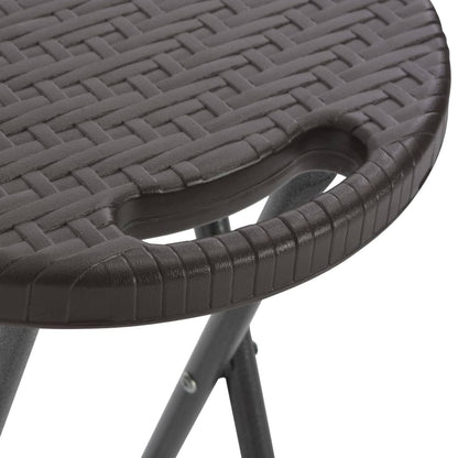 Bar Chair | Set of 2 | Brown | HDPE | Standard | Foldable | Bar Stool