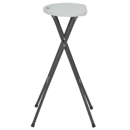 Bar Chair | Set of 2 | White | HDPE and powder-coated steel | Foldable