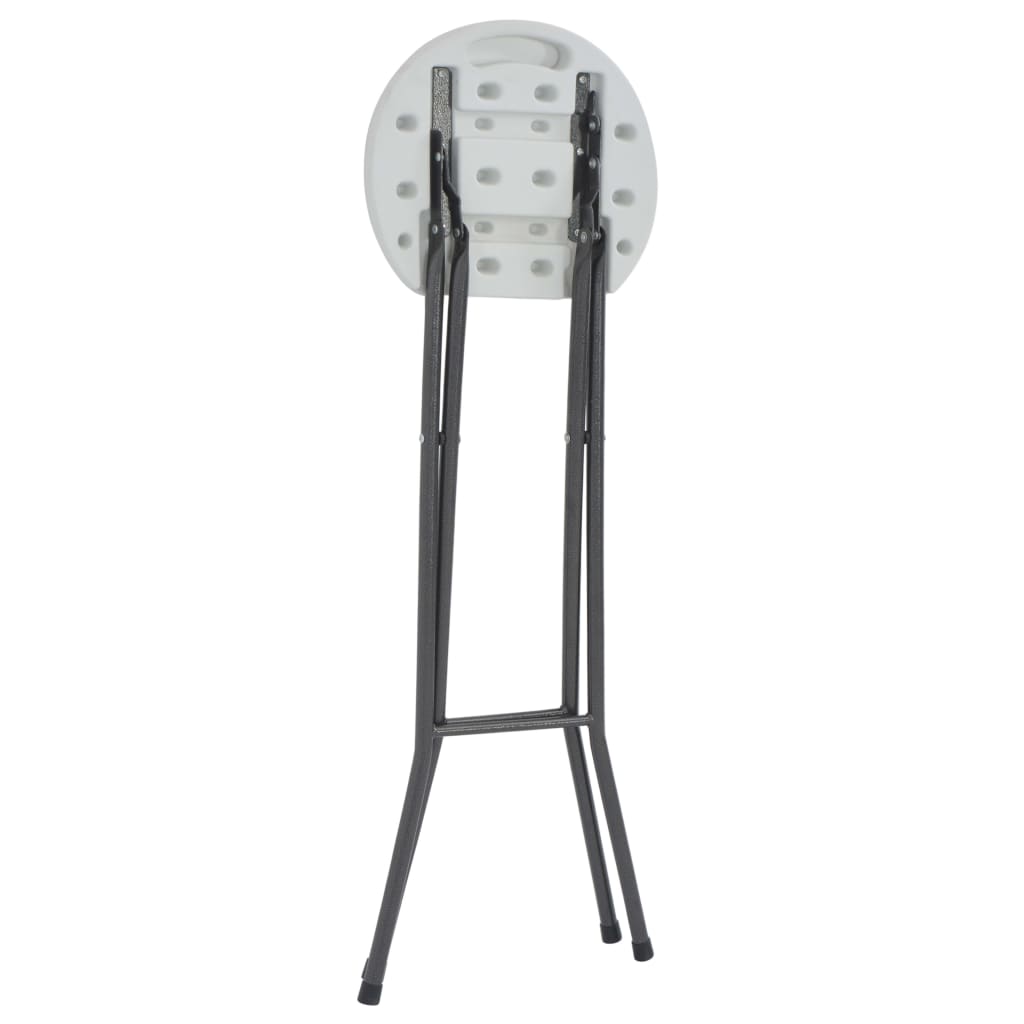 Bar Chair | Set of 2 | White | HDPE and powder-coated steel | Foldable