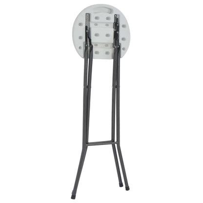 Bar Chair | Set of 2 | White | HDPE and powder-coated steel | Foldable