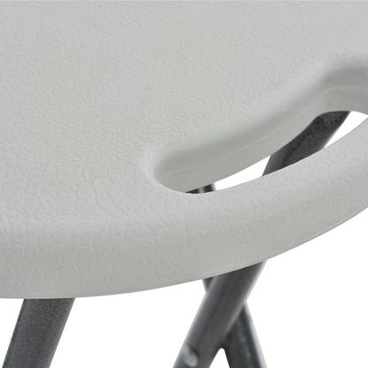 Bar Chair | Set of 2 | White | HDPE and powder-coated steel | Foldable