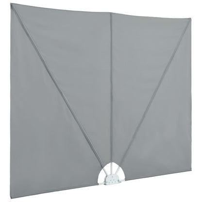 Collapsible Terrace Side Awning Grey 240x160 cm