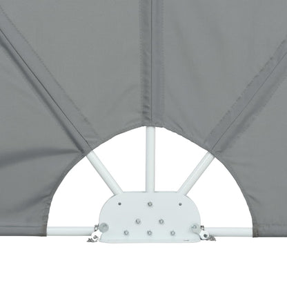 Collapsible Terrace Side Awning Grey 240x160 cm