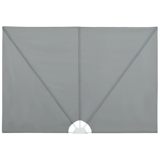 Collapsible Terrace Side Awning Grey 300x150 cm