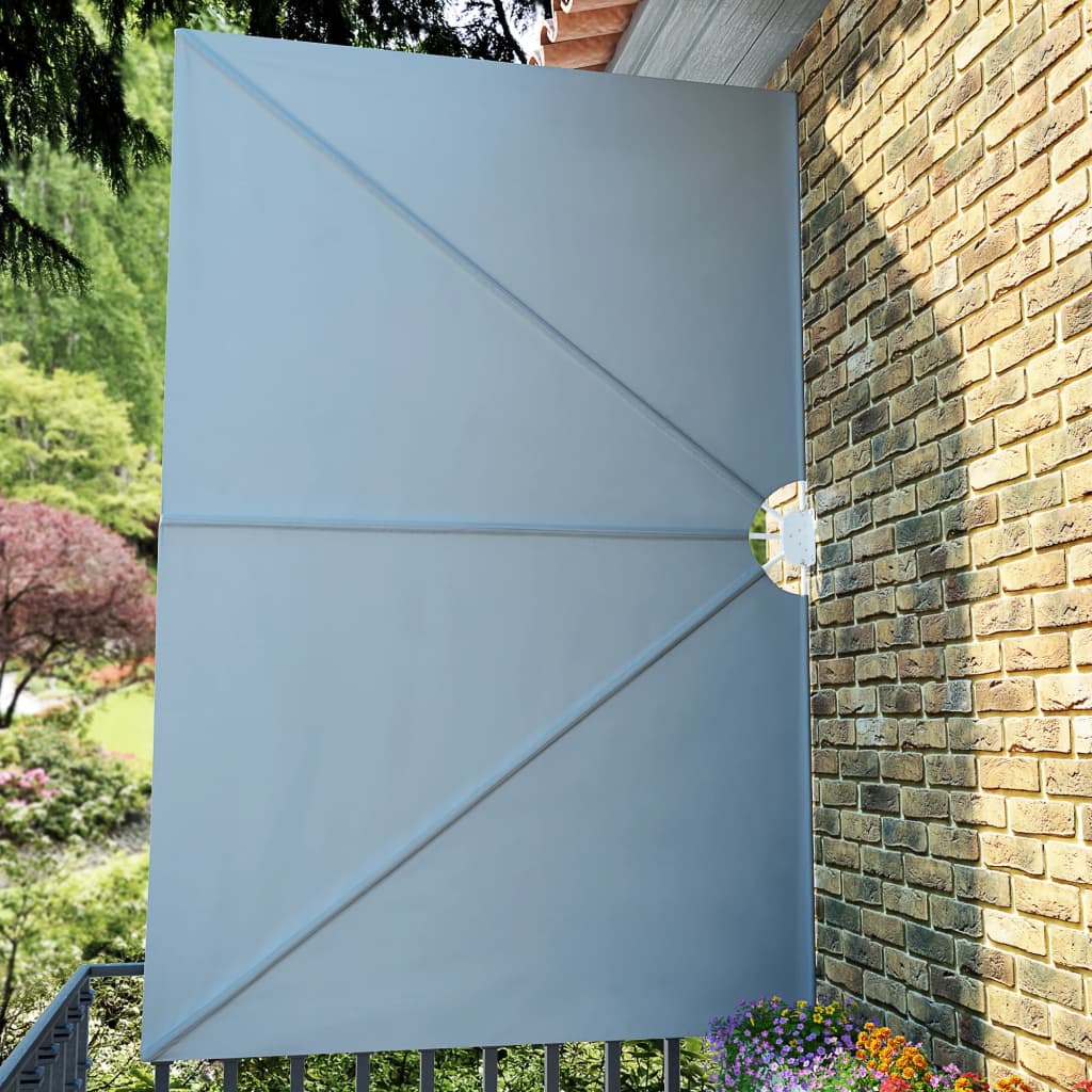 Collapsible Terrace Side Awning Grey 300x200 cm