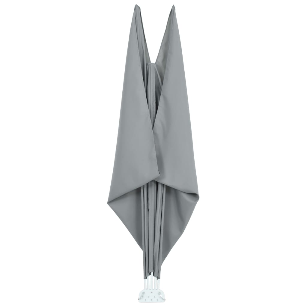 Collapsible Terrace Side Awning Grey 300x200 cm