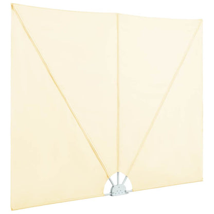 Collapsible Terrace Side Awning Cream 300x150 cm