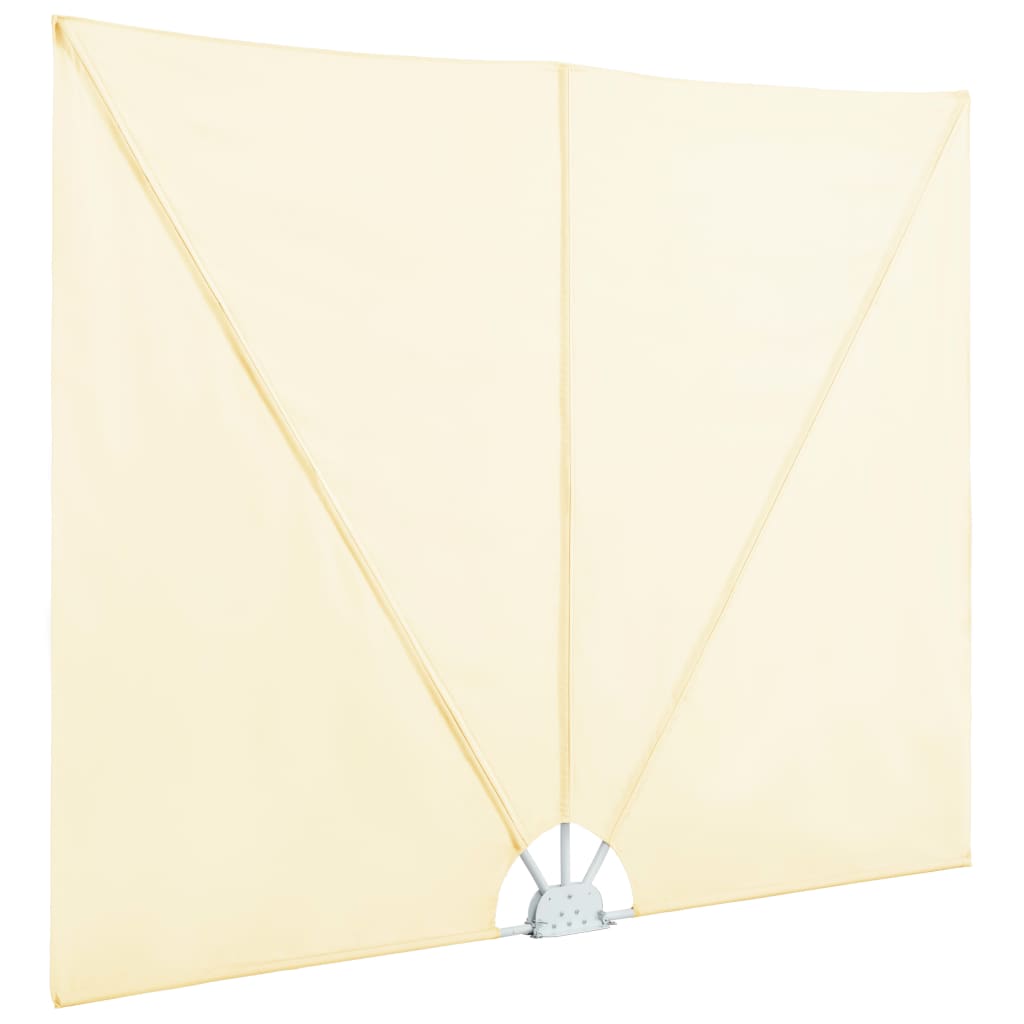 Collapsible Terrace Side Awning Cream 300x200 cm