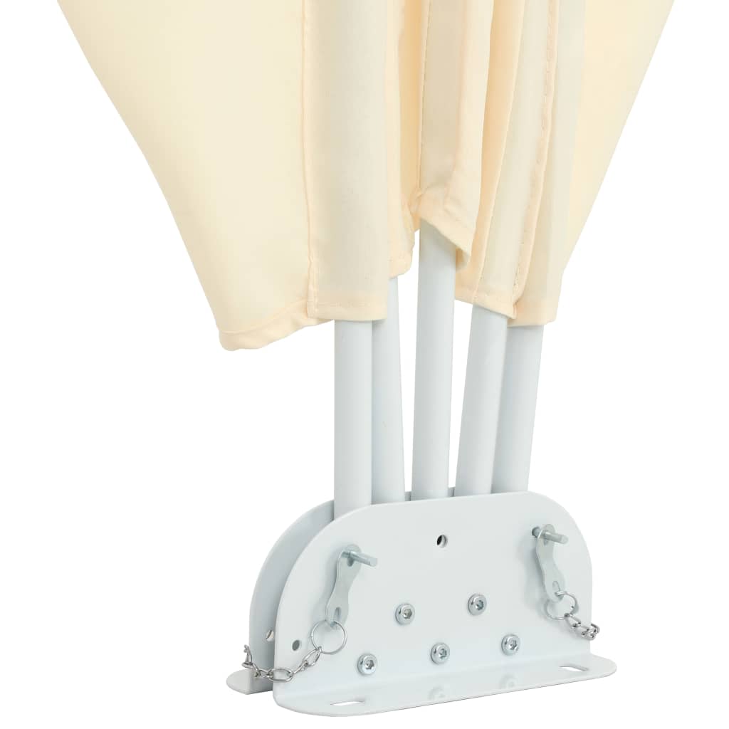 Collapsible Terrace Side Awning Cream 300x200 cm