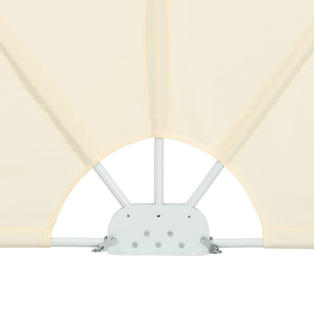 Collapsible Terrace Side Awning Cream 300x200 cm