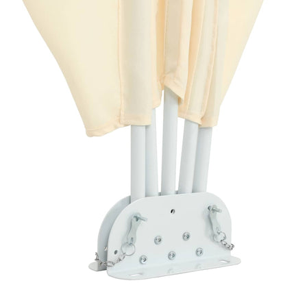 Collapsible Terrace Side Awning Cream 400x200 cm