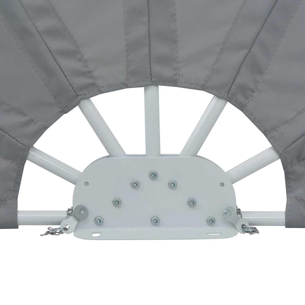 Collapsible Terrace Side Awning Grey 200 cm