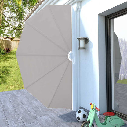 Collapsible Terrace Side Awning Cream 160 cm
