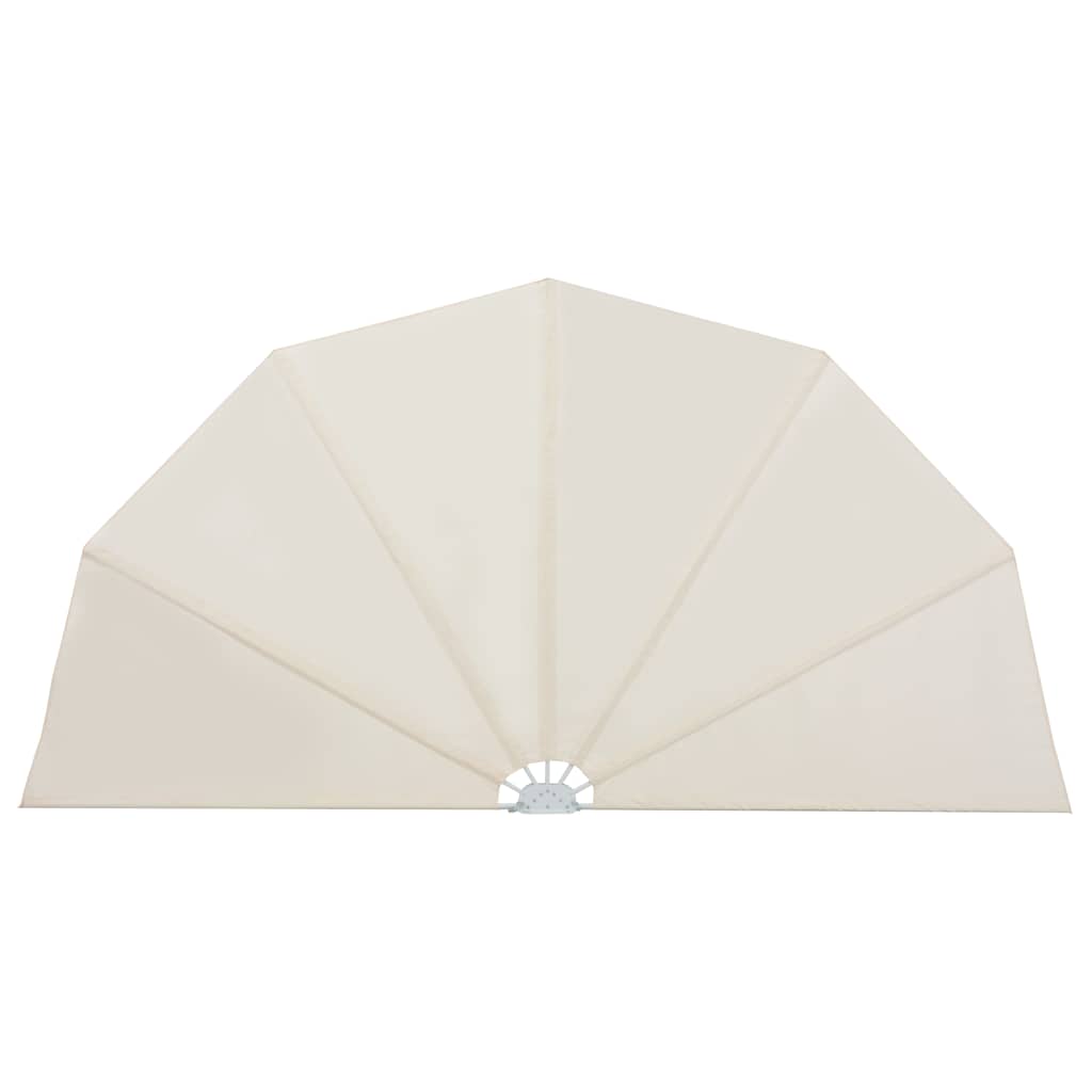 Collapsible Terrace Side Awning Cream 200 cm