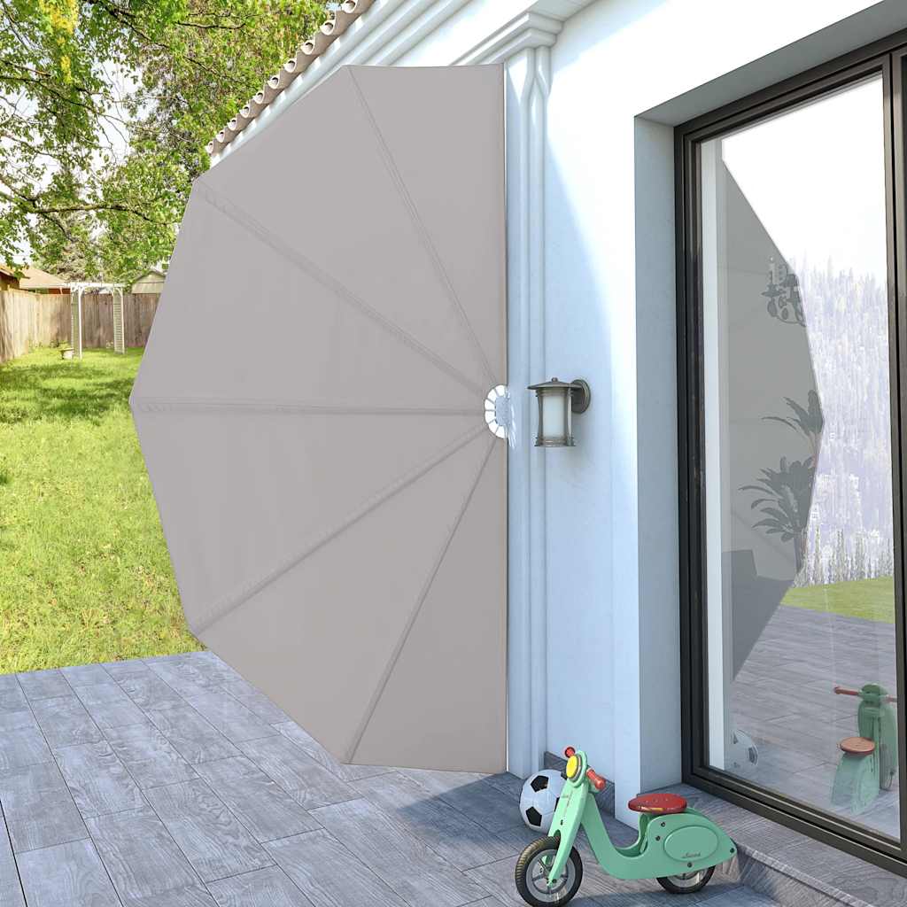 Collapsible Terrace Side Awning Cream 200 cm