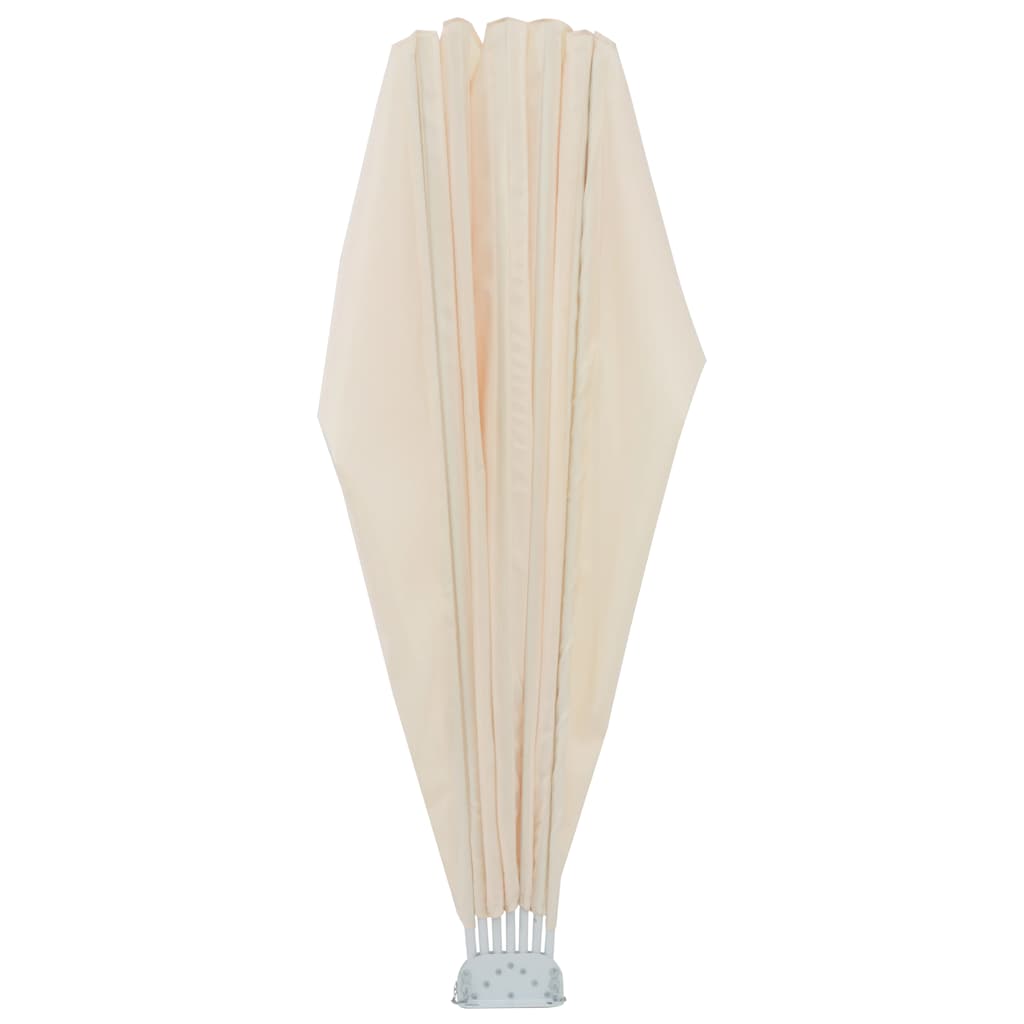 Collapsible Terrace Side Awning Cream 200 cm