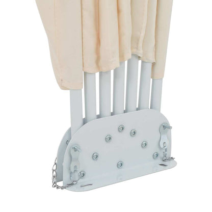 Collapsible Terrace Side Awning Cream 200 cm