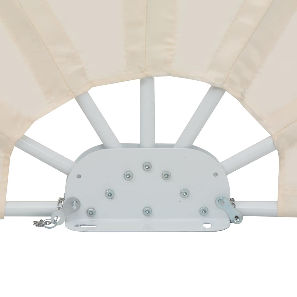 Collapsible Terrace Side Awning Cream 200 cm