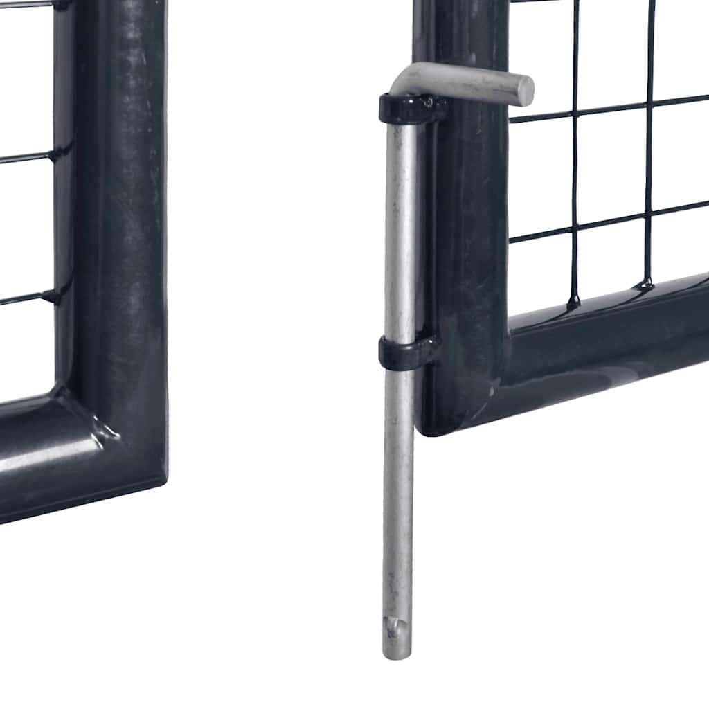 Mesh Garden Gate Galvanised Steel 300x75 cm Grey