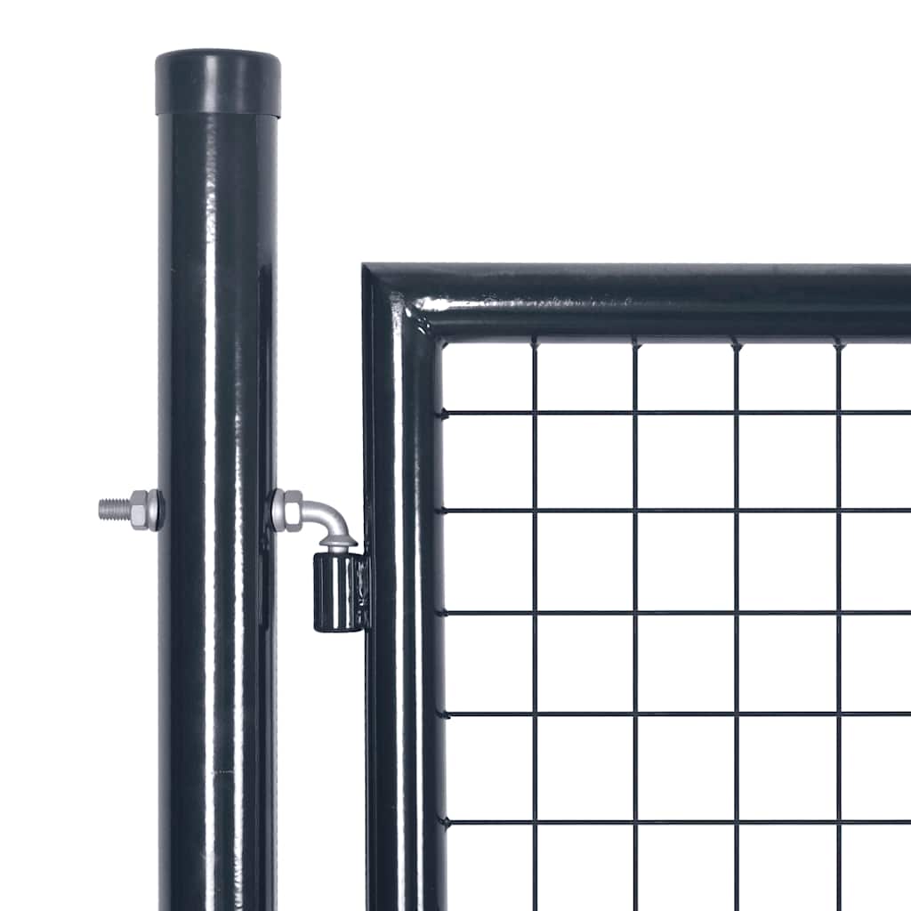 Mesh Garden Gate Galvanised Steel 300x175 cm Grey