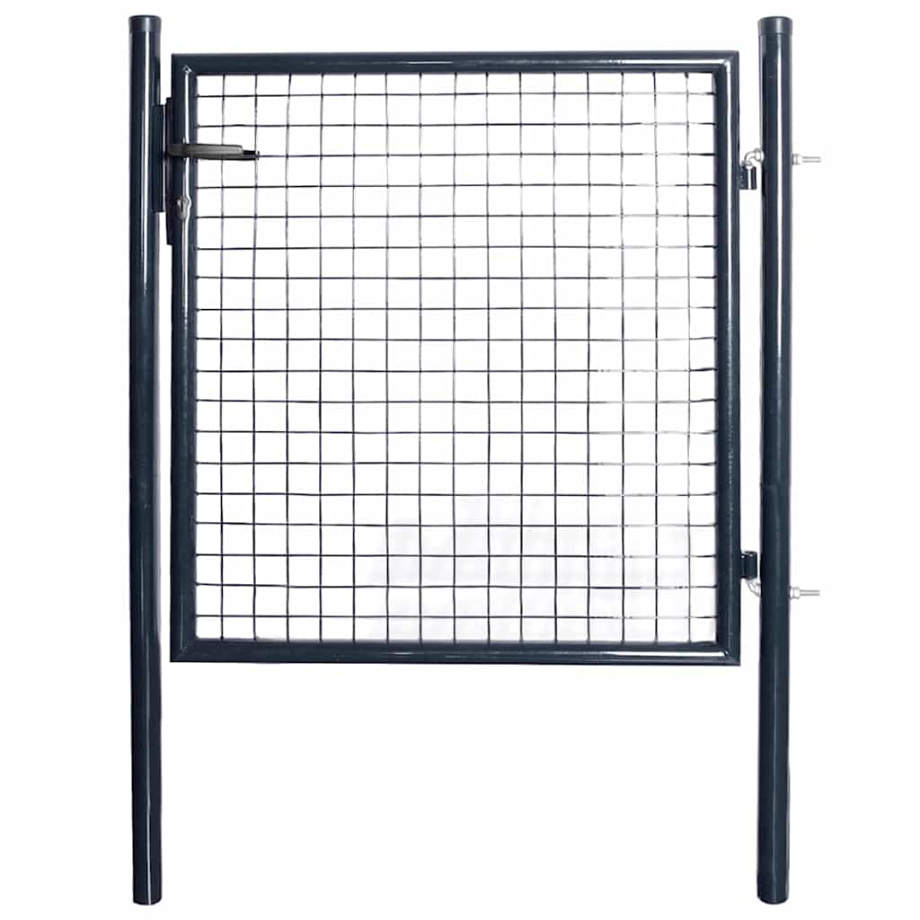 Mesh Garden Gate Galvanised Steel 39.4x39.4" Grey