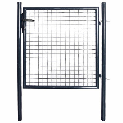 Mesh Garden Gate Galvanised Steel 39.4x39.4" Grey