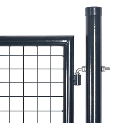 Mesh Garden Gate Galvanised Steel 39.4x39.4" Grey