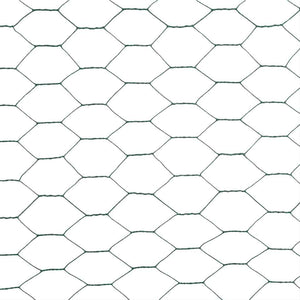 Chicken Wire Fence Steel with PVC Coating 25x1.5 m Green