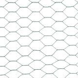 Chicken Wire Fence Steel with PVC Coating 25x1.5 m Green