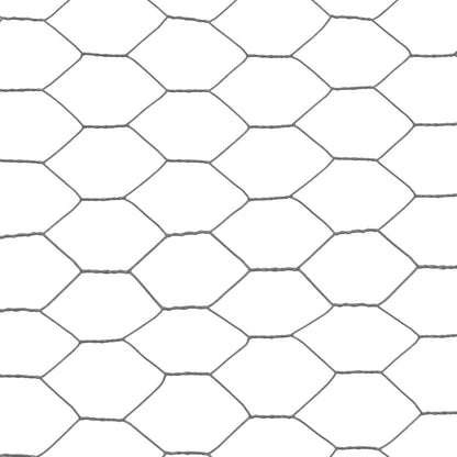 Chicken Wire Fence Steel with PVC Coating 25x0.75 m Grey