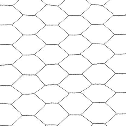 Chicken Wire Fence Steel with PVC Coating 25x0.75 m Grey