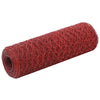 Chicken Wire Fence Steel with PVC Coating 25x0.5 m Red