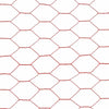 Chicken Wire Fence Steel with PVC Coating 25x1 m Red
