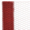 Chicken Wire Fence Steel with PVC Coating 25x1 m Red