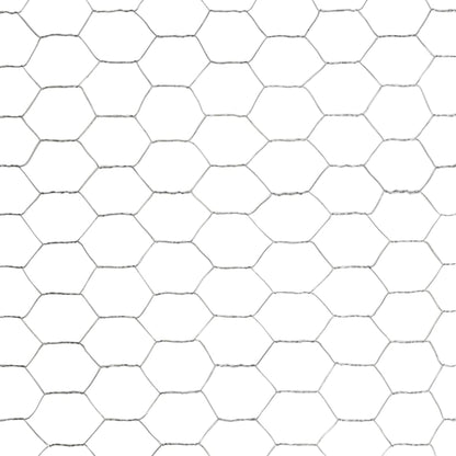 Chicken Wire Fence Galvanised Steel 25x1.2 m Silver