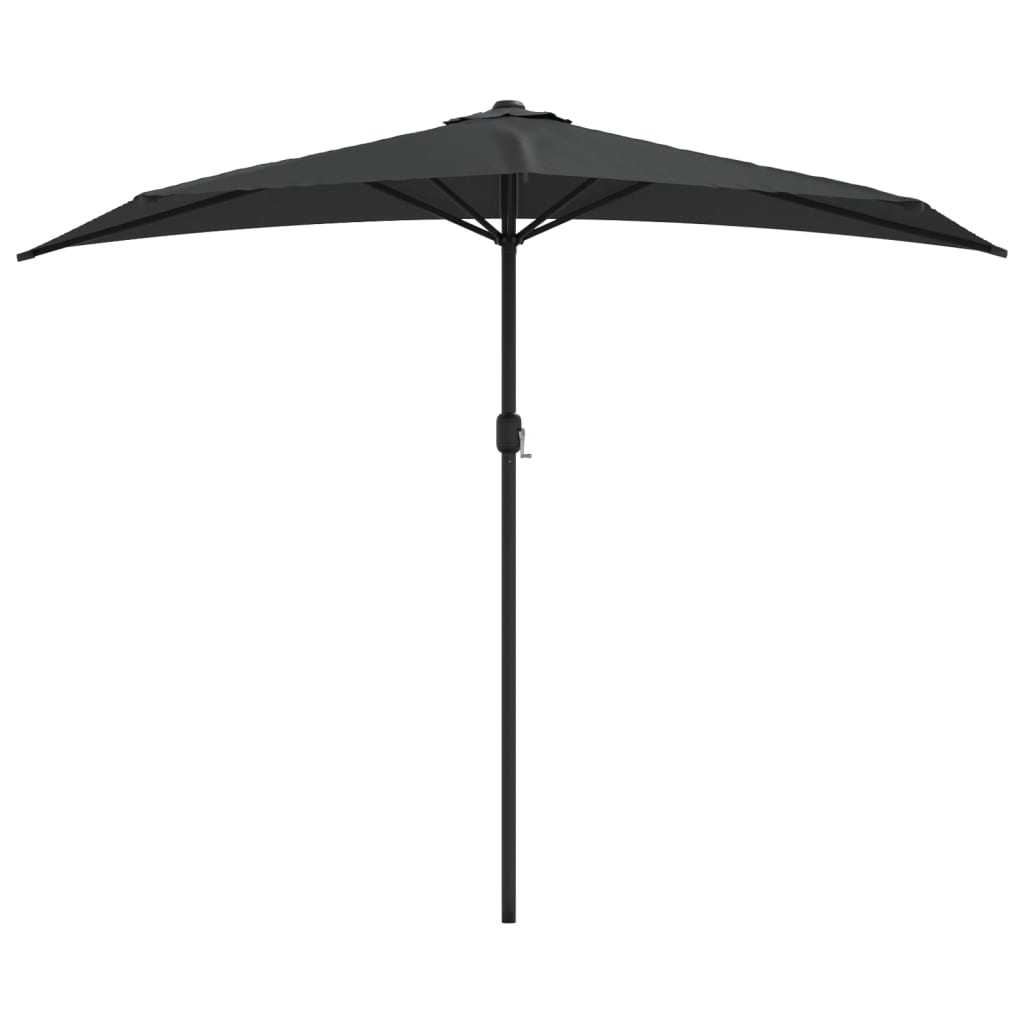 Garden Parasol with Aluminum Pole Anthracite 106.3"x56.7" Half