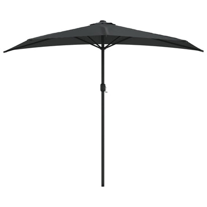 Garden Parasol with Aluminum Pole Anthracite 106.3"x56.7" Half