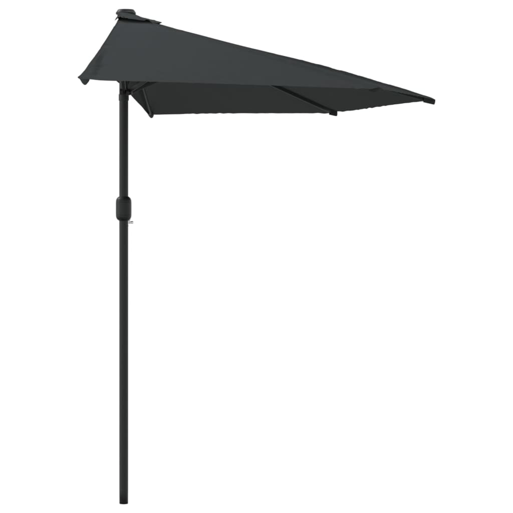 Garden Parasol with Aluminum Pole Anthracite 106.3"x56.7" Half