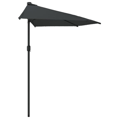 Garden Parasol with Aluminum Pole Anthracite 106.3"x56.7" Half
