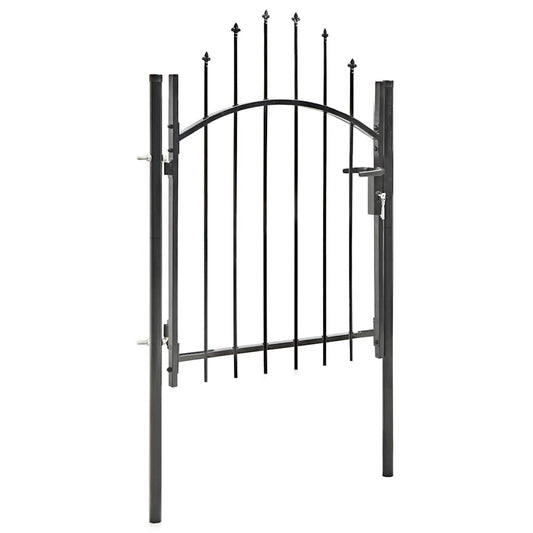 143058 vidaXL Garden Gate "Woerden" Steel 1x1 m Black