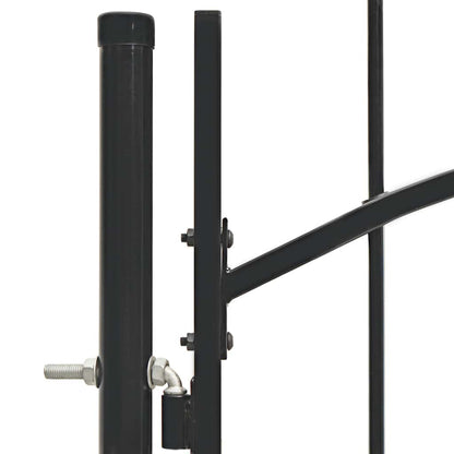 143058 vidaXL Garden Gate "Woerden" Steel 1x1 m Black